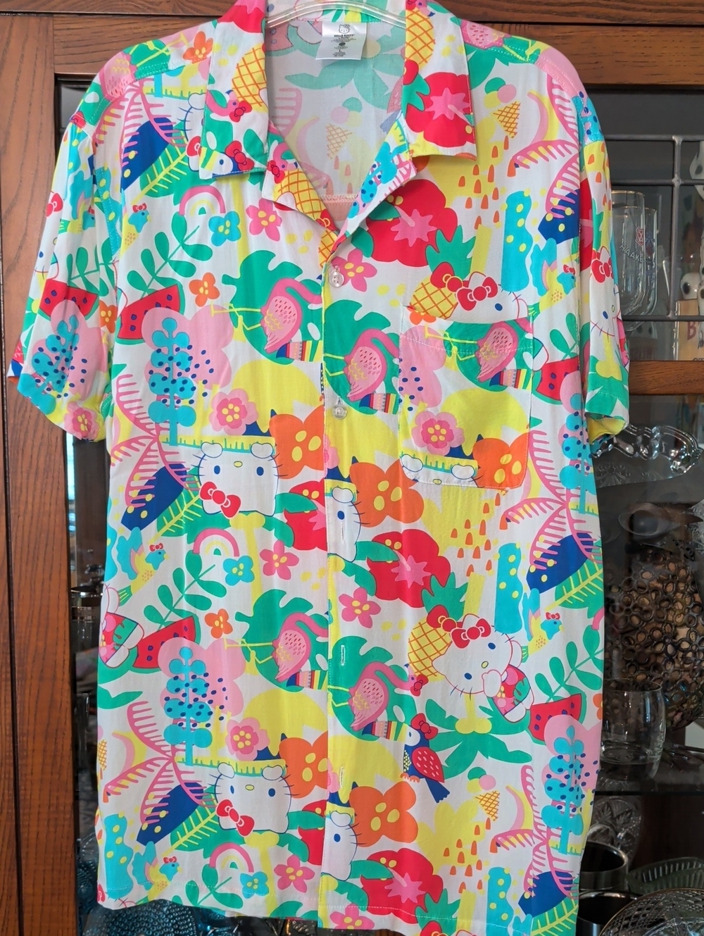Hello Kitty Tropical Multi-Color Camp Shirt